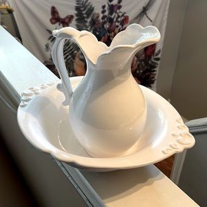 Vintage Royal Haeger USA Pottery, Water pitcher and bowl